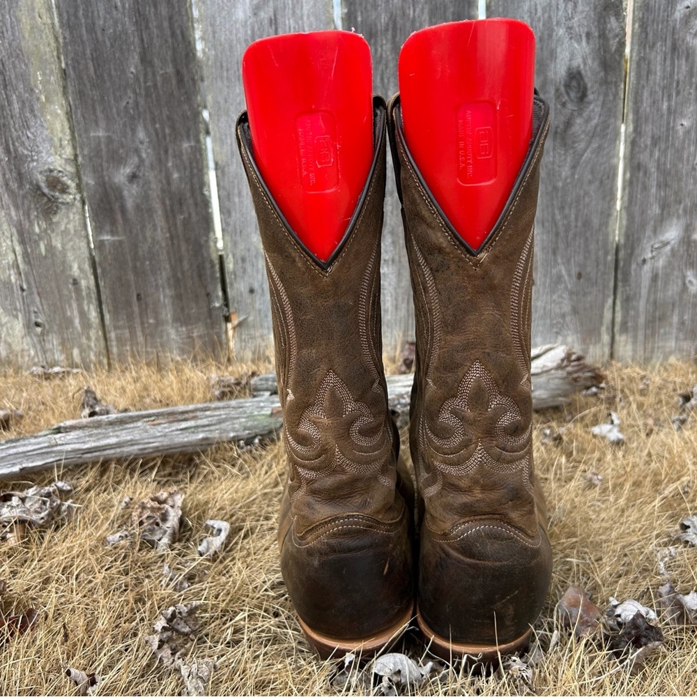 Abilene Boot Co.‎ Rustic Brown Leather Boots - Picture 4 of 10